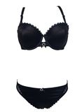 Classic DOT Satin Push up Bra and Panty