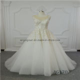 Sleeveless A Line Lace Bridal Princess Wedding Dress
