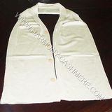 100% Cashmere Knitted Scarf with Buttons