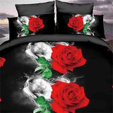 3D 4PCS Bright Colorful Bedding Set Reactive Printed Flower