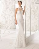 High Collar Beautiful Mermaid Lace Bridal Gown Wedding Dress