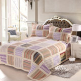 Customized Prewashed Durable Comfy Bedding Quilted 3-Piece Bedspread Coverlet Set Grid