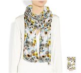 New Design Small Flower Pattern 100% Silk Custom Scarf