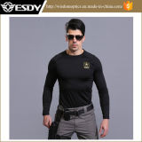 Black- (Star) Military Lightweight Warm Training Long Sleeved Thermal Underwear Suit