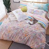 Home Textile Cheap Printed Cotton Fabric Bedsheets Duvet Cover Set