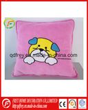 Plush Soft Cushion with Dog Embroidered