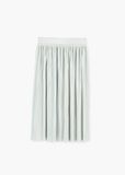 Flowy Fabric Metallic Pleated Skirt