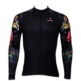 Man's Roaring Lion Sports Long Sleeve Black Breathable Cycling Jersey