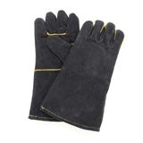 14inch Black Color Cow Split Leather Heavy Duty Glove