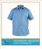 Latest Style Men's Blue Color Short Sleeve Dress Shirt