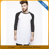 OEM Men's Cotton Round Neck Raglan Sleeve Long T Shirts