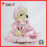 25cm Girl Kiss Teddy Bear Plush Toy with Pink Skirt