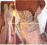 Crystal Prom Party Gown Vestidos Mermaid Evening Dress E1522