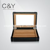 High Quality Glass Window Wholesales Leather Cufflink Box