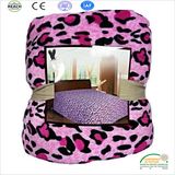 High Class Coral Fleece Bedding Blanket in Leopard Printing