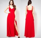 Ladies Evening Dress with Sexy Backless Slim Dress