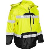 Ripstop Waterproof High Visibility Road Safety Reflective Stripes Winter Hooded Jacket