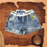 Fashion Design Ladies Denim Short Jean with Elastic Waistband (HDLJ0006)