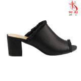 2018 Women Shoe Block Heel Slippers Open Toe Dress Sandals (MU206)