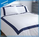 Wide Indigo Border 600tc Cotton Duvet Cover Set