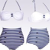 New Women Vintage High Waist Bikini (14344-1)