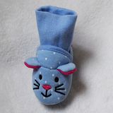 Printed Cute Rib Cuff Animal Emb babies Slipper