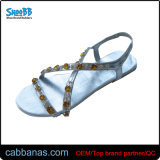 Silvery Flat Stylish Outdoor Sandals for Girl