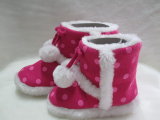 Cherry Sequin with Faux Fur Warm Winter Lady Indoor Boots
