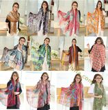 Ladies Fashion Voile Scarf Multi Printed Designs