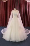 Satin Applique Beading Wedding Dress Bridal Gown