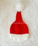Adult Hand Knitting Santa Hat Christmas Hat