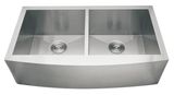 Stainless Steel Farm House Kitchen Sink, Apron Front Handmade Sink, Double Bowl (D9153)