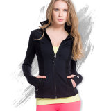 Women Outdoor Dry Fit Jacket Gym Fitness Sportswear with Thumbhole