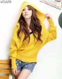 Candy-Colored Hooded Sweater Fashion Loose Bat Sleeve Sweater Coat (BTQ086)