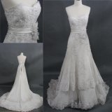 New Custom Beading Lace Bridal Wedding Dress Long Train