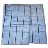 OEM Produce Custom T/C CVC 80% Cotton Terry Green Checks Jacquard Kitchen Dish Tea Towel