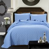 Hotel Home Bedding Set Embossed Quilt Solid Color