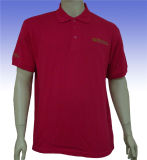 Red Color Men Short Sleeves Custom Printed Cotton T Shirt