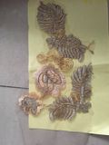 Golden and Flower Designs for Lace and Fabric