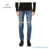 100% Cotton Distressed Holes Motorcycle Men Skinny Denim Jeans (Pants E. P. 4010)