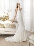 Halter Beading Lace Mermaid Bridal Gown