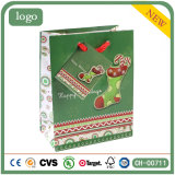 Christmas Day Beautiful Green Sock Patten Gift Paper Bag