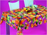 Cheap Colorful PVC Material Plastic Printed Clear Transparent Tablecloth