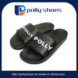 Custom Logo Black Color PU Upper Slide Slipper Sandals for Men