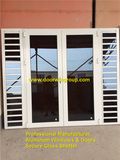 Aluminum Secure Glass Shutter Window with Handles