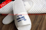 Toe Opened Towel Hotel Slipper with Embroideried Logo