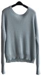 Ladies Round Neck Pure Color Pullover Knitted Sweater