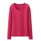 Red Long Sleeve Ladies Slim Fit T-Shirt