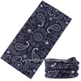 Factory Produce Customized Black Paisley 16-in-1 Polyester Magic Headband