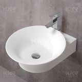 Sanitaryware Modern Solid Surface Wall Hung Basin Bathroom Sink (171016)